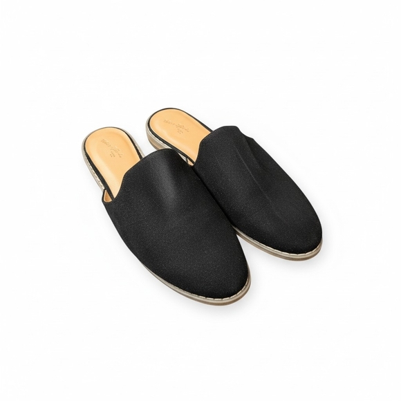Universal Thread Shoes - Universal Thread Black Suede Mule Slides Women’s Size 8.5 Slip On Block Heel